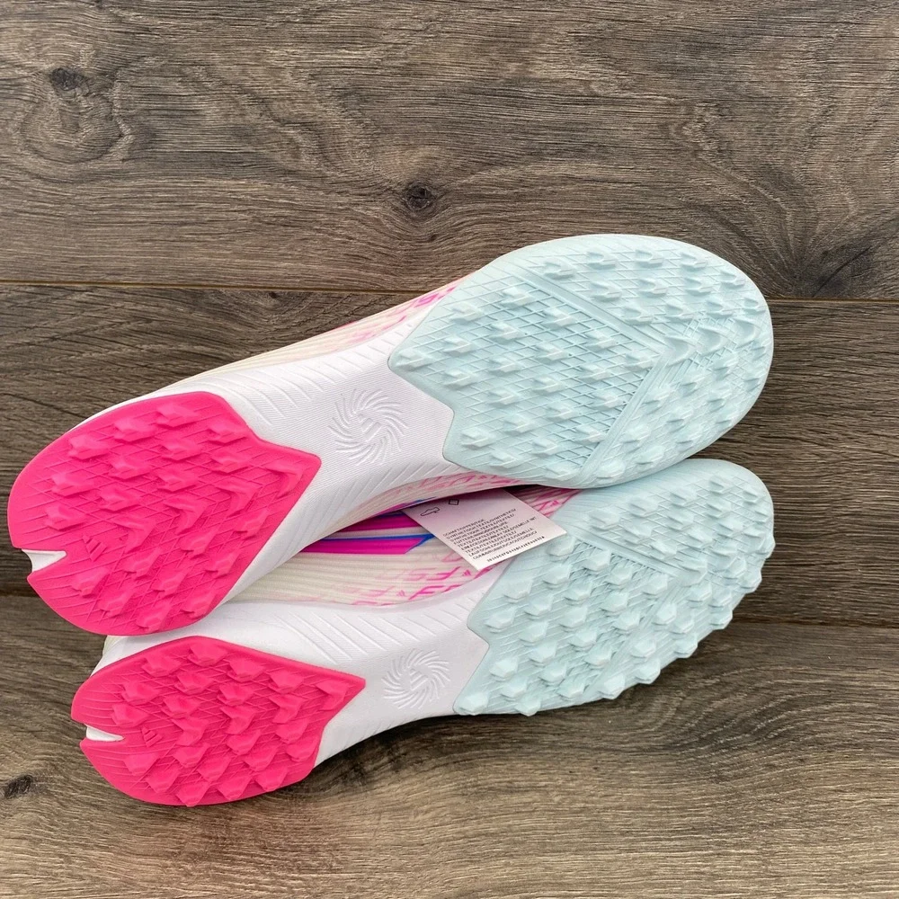 Adidas F50 Sparkfusion League Soccer Shoes Mens 7.5 White Pink Blue JR6926